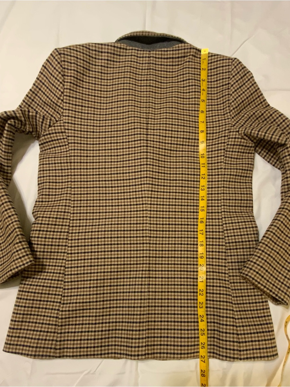 Free Assembly Beige Houndstooth Relaxed Fit Blazer Heavyweight Size S - Picture 5 of 7